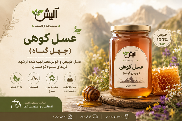 عسل کوهی طبیعی آلیش